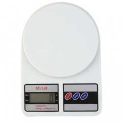 Електронні кухонні ваги RIAS SF-400 з LCD-дисплеєм 10 кг White (3sm_523460064) Суми