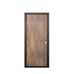 Двері вхідні MAGDA Т12,2 (9005) 96см зріз дерева коньячний - 144 ПРАВІ Гайсин