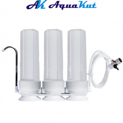 Aquakut Фильтр на мойку трёхступенчатый FN-3 ( двойные уплотнения в колбе и фитинг ССК) 10103 Запоріжжя