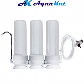 Aquakut Фильтр на мойку трёхступенчатый FN-3 ( двойные уплотнения в колбе и фитинг ССК) 10103