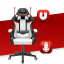 Комп'ютерне крісло Hell's Chair HC-1004 White-Red Нововолинськ