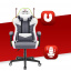 Комп'ютерне крісло Hell's Chair HC-1004 White-Grey LED (тканина) Винница
