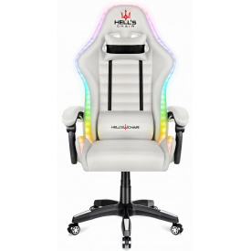 Комп'ютерне крісло Hell's HC-1003 LED RGB White