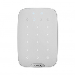 Беспроводная сенсорная клавиатура Ajax Keypad Plus white со считывателем карт Pass и брелоков Tag Красноград