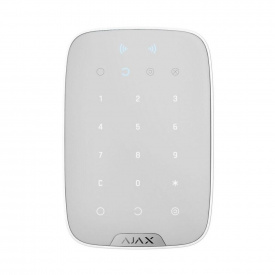 Бездротова сенсорна клавіатура Ajax Keypad Plus white зі зчитувачем карт Pass та брелоків Tag