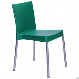 Уличный стул АМФ Корсика cидение пластик зеленый на металлическом каркасе Алюм