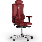 Кресло KULIK SYSTEM ELEGANCE Экокожа с подголовником без строчки Красный (10-901-BS-MC-0205)