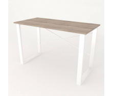 Письмовий стіл Ferrum-decor Драйв 750x1200x600 Білий метал ДСП Дуб Сонома Трюфель 16 мм (DRA040)