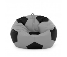 Кресло мешок Мяч Оксфорд 100см Студия Комфорта размер Стандарт Серый + Черный
