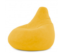 Кресло Мешок Груша Замша 120х85 Студия Комфорта размер Стандарт Желтый