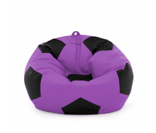 Кресло мешок Мяч Оксфорд 100см Студия Комфорта размер Стандарт Фиолетовый + Черный