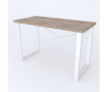 Письмовий стіл Ferrum-decor Драйв 750x1400x700 Білий метал ДСП Дуб Сонома Трюфель 32 мм (DRA250)