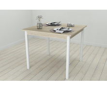 Стол кухонный Ferrum-decor Агата 75x90x90 Белый ДСП Сонома 16мм (AGA0025)