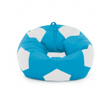 Кресло мешок Мяч Оксфорд 100см Студия Комфорта размер Стандарт Голубой + Белый