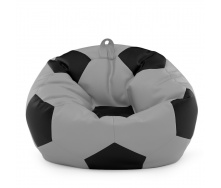 Кресло мешок Мяч Оксфорд 120см Студия Комфорта размер Большой Серый + Черный