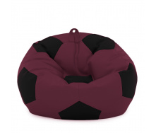 Кресло мешок Мяч Оксфорд 120см Студия Комфорта размер Большой Бордовый + Черный