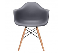 Крісло SDM Тауер Вуд ніжки дерев'яні/пластик Темно-сірий (hub_RNKS44759)