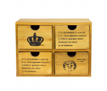 Комод 4 ящики AT Королівська пошта 25,7х19,5х9,5 см Натуральний (16459)