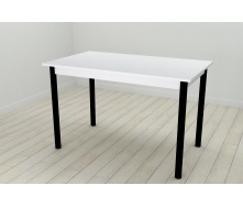Стол кухонный Ferrum-decor Бенита 75x120x80 Черный ДСП Белое 32мм (BEN0015)