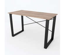 Письмовий стіл Ferrum-decor Драйв 750x1400x700 Чорний метал ДСП Дуб Сонома Трюфель 16 мм (DRA110)