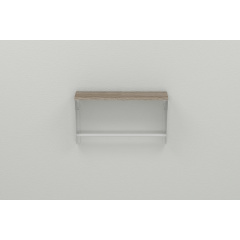 Полиця настінна Ferrum-decor Світ 300x700x150 метал Білий ДСП Сонома Трюфель 16 мм (SVI0054) Кропивницький