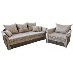 Комплект Ribeka "Стелла 2" диван и 2 кресла Песочный (03C03) Житомир