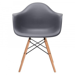 Крісло SDM Тауер Вуд ніжки дерев'яні/пластик Темно-сірий (hub_RNKS44759) Херсон