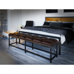 Пуф ліжковий Tenero Спліт 135х37х45 см Чорний/коричневий (1000002165) Рівне