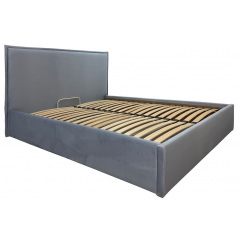 Ліжко двоспальне Richman Андреа Vip 160 х 200 см Monolith 70 З додатковою металевою цільносварною рамою Сіра Івано-Франківськ
