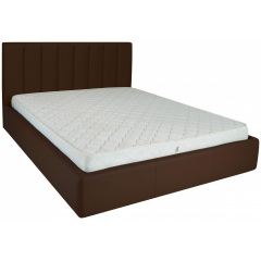 Кровать Двуспальная Richman Санам VIP 180 х 200 см Флай 2231 A1 С дополнительной металлической цельносварной рамой Темно-коричневая Полтава