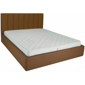Кровать Richman Санам VIP 140 х 190 см Флай 2213 A1 С дополнительной металлической цельносварной рамой Светло-коричневая