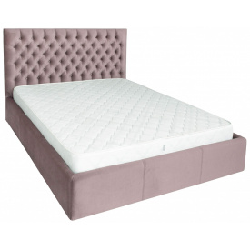 Кровать Двуспальная Richman Кембридж VIP 180 х 200 см Missoni 021 С дополнительной металлической цельносварной рамой Темно-розовая