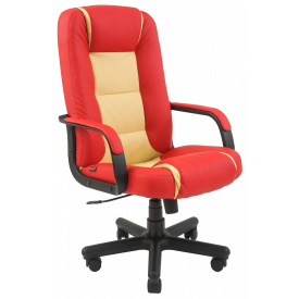Офисное кресло руководителя Richman Челси Флай 2210-2201 Пластик Рич М1 Tilt Красно-бежевое