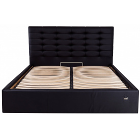 Ліжко Двоспальне Richman Еріка VIP 160 х 200 см Флай 2230 З додатковою металевою цільнозварною рамою Чорна