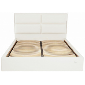 Ліжко Двоспальне Richman Шефілд VIP 160 х 200 см Флай 2200 З додатковою металевою цільнозварною рамою Біле