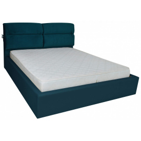 Ліжко Richman Единбург VIP 140 х 200 см Missoni 017 З додатковою металевою цільнозварною рамою Синя