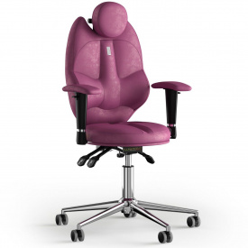 Кресло KULIK SYSTEM TRIO Антара с подголовником без строчки Розовый (14-901-BS-MC-0312)