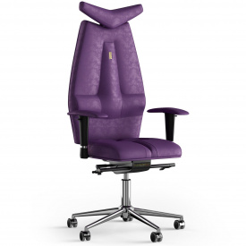 Кресло KULIK SYSTEM JET Антара с подголовником без строчки Фиолетовый (3-901-BS-MC-0306)