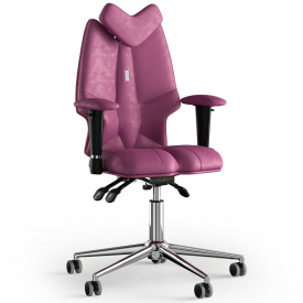 Кресло KULIK SYSTEM FLY Антара с подголовником без строчки Розовый (13-901-BS-MC-0312)