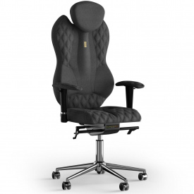 Кресло KULIK SYSTEM GRAND Ткань с подголовником со строчкой Черный (4-901-WS-MC-0507)