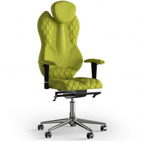 Кресло KULIK SYSTEM GRAND Ткань с подголовником со строчкой Оливковый (4-901-WS-MC-0513)
