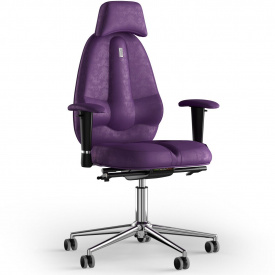 Кресло KULIK SYSTEM CLASSIC Антара с подголовником без строчки Фиолетовый (12-901-BS-MC-0306)