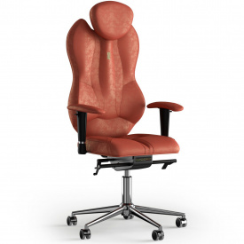 Кресло KULIK SYSTEM GRAND Антара с подголовником без строчки Морковный (4-901-BS-MC-0309)