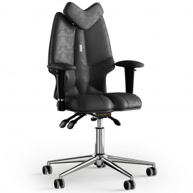 Кресло KULIK SYSTEM FLY Антара с подголовником без строчки Черный (13-901-BS-MC-0301)