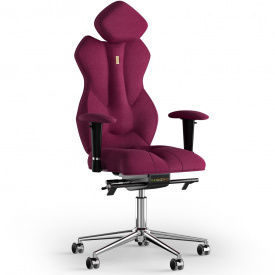 Кресло KULIK SYSTEM ROYAL Ткань с подголовником без строчки Розовый (5-901-BS-MC-0508)