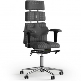 Кресло KULIK SYSTEM PYRAMID Ткань с подголовником со строчкой Серый (9-901-WS-MC-0506)