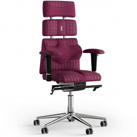 Кресло KULIK SYSTEM PYRAMID Ткань с подголовником со строчкой Розовый (9-901-WS-MC-0508)