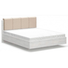 Ліжко Меблі Сервіс Кім 160х200 Дуб карі білий Сан-рено (з ламелями)
