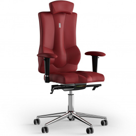 Кресло KULIK SYSTEM ELEGANCE Экокожа с подголовником без строчки Красный (10-901-BS-MC-0205)