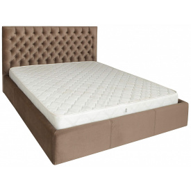 Ліжко Richman Кембридж VIP 120 х 190 см Missoni 04 З додатковою металевою цільносварною рамою Світло-коричневе